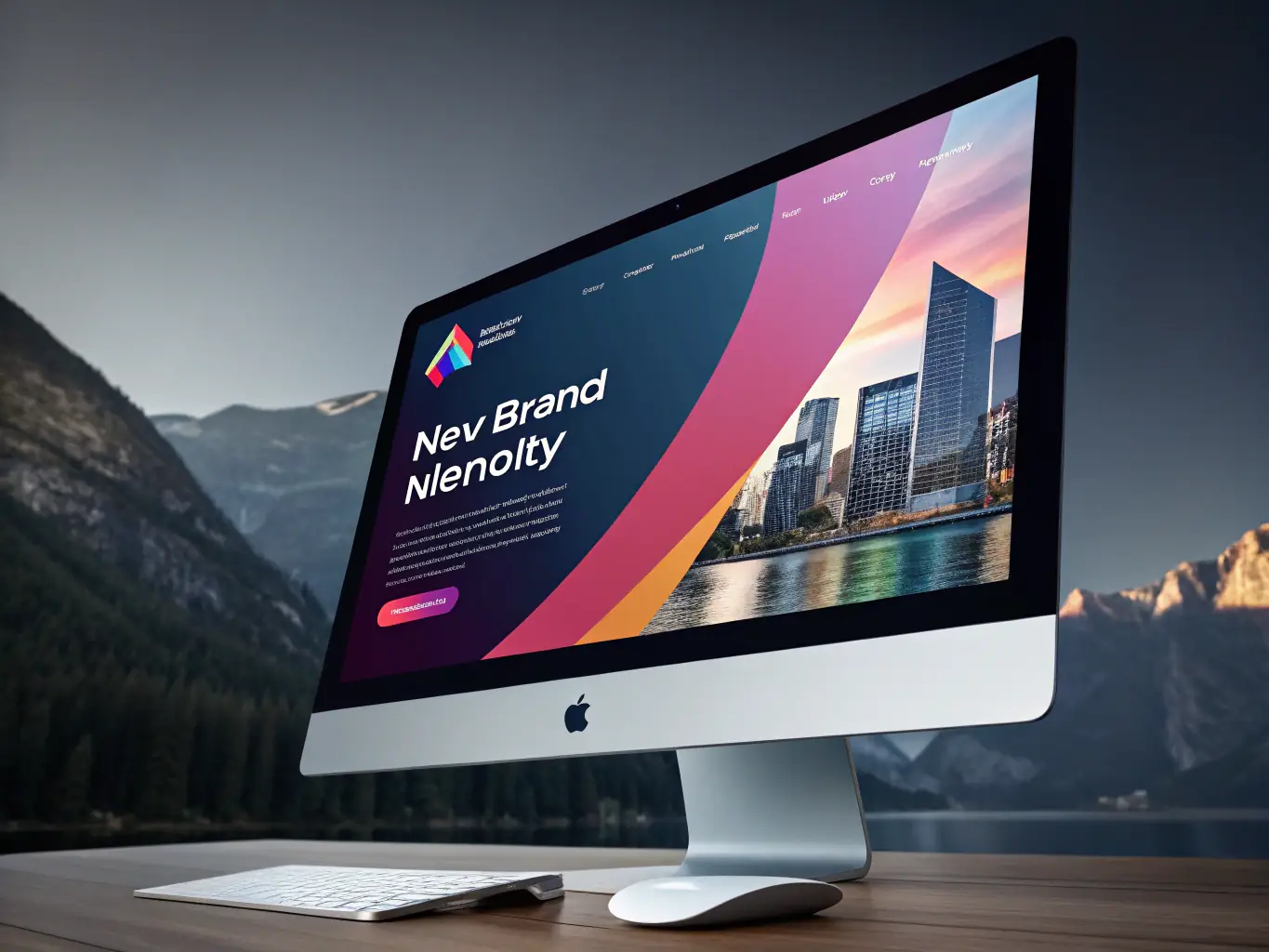 A website design that incorporates the brand's colors, logo, and unique elements, reflecting the brand's identity and values.