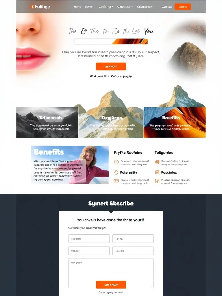 A landing page design optimized for lead capture, showcasing a clear call-to-action and compelling content, for Seshank CH's sales funnel setup.
